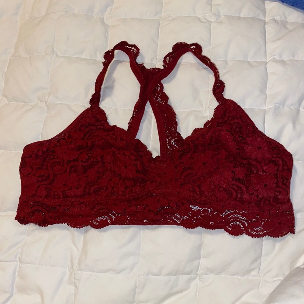 Unlined Red Bralette